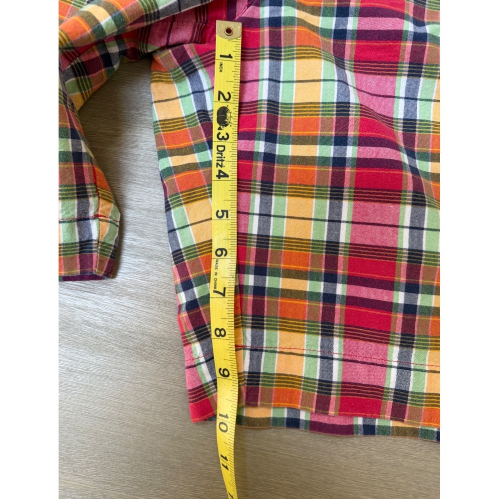 Lands End Womens Fit 2 Madras Plaid Chino Shorts Multicolor Cotton Size 10 - Picture 7 of 7